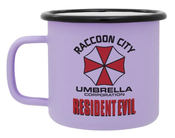 Resident Evil — Metal enamel mug, matte light pastel purple, 360ml