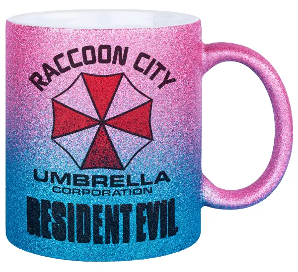 Resident Evil — Gold/blue glitter mug, ceramic, 330ml