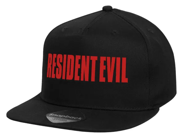 Resident Evil — Children's Flat Snapback Hat, Black (100% COTTON, CHILD, UNISEX, ONE SIZE)