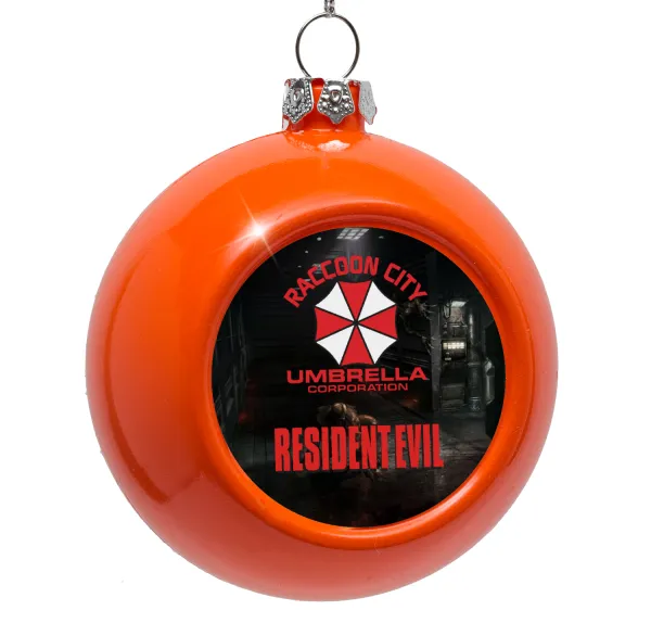 Resident Evil — Στολίδι Χριστουγεννιάτικη μπάλα δένδρου Πορτοκαλί 8cm