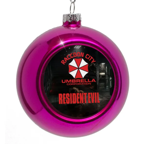 Resident Evil — Purple Christmas tree ornament bauble 8cm
