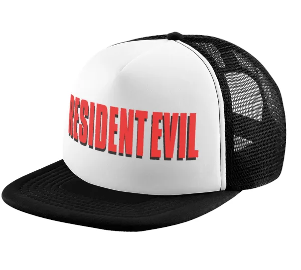 Resident Evil — Καπέλο παιδικό Soft Trucker με Δίχτυ ΜΑΥΡΟ/ΛΕΥΚΟ (POLYESTER, ΠΑΙΔΙΚΟ, ONE SIZE)