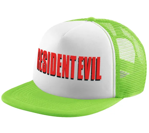 Resident Evil — Καπέλο παιδικό Soft Trucker με Δίχτυ ΠΡΑΣΙΝΟ/ΛΕΥΚΟ (POLYESTER, ΠΑΙΔΙΚΟ, ONE SIZE)