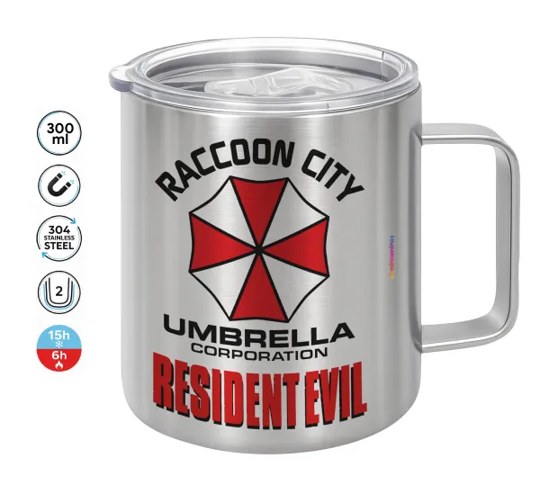 Resident Evil — Κούπα Ανοξείδωτη διπλού τοιχώματος 300ml με καπάκι διατήρησης θερμοκρασίας