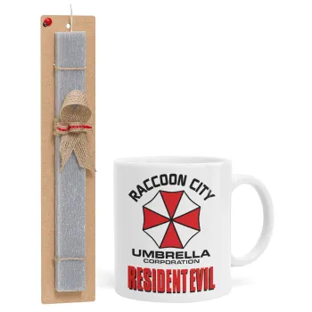Resident Evil, Easter Set, Ceramic Cup (330ml) & Easter aromatic flat candle (30cm) (GRAY)