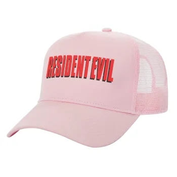 Resident Evil, Structured Trucker Children's Hat, with Mesh, PINK (100% COTTON, CHILDREN'S, UNISEX, ONE SIZE)