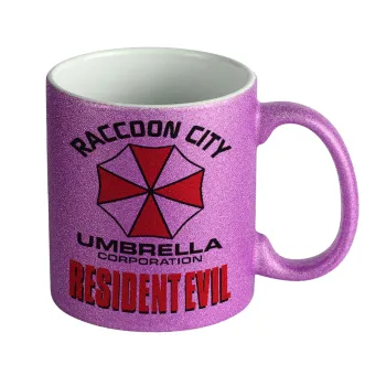 Resident Evil, Κούπα Μωβ Glitter που γυαλίζει, κεραμική, 330ml