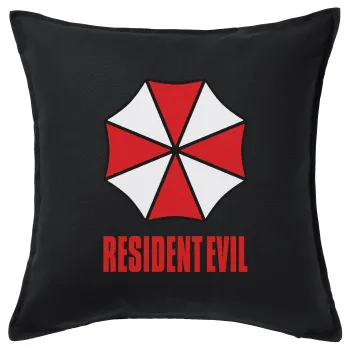 Resident Evil, Μαξιλάρι καναπέ Μαύρο 100% βαμβάκι, περιέχεται το γέμισμα (50x50cm)