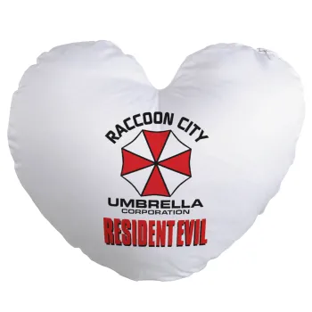 Resident Evil, Μαξιλάρι καναπέ καρδιά 40x40cm περιέχεται το  γέμισμα