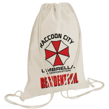 Resident Evil, Backpack bag GYMBAG natural (28x40cm)
