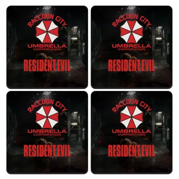 Resident Evil, ΣΕΤ 4 Σουβέρ ξύλινα τετράγωνα (9cm)