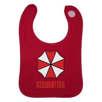 Resident Evil, Σαλιάρα με Σκρατς Κόκκινη 100% Organic Cotton (0-18 months)