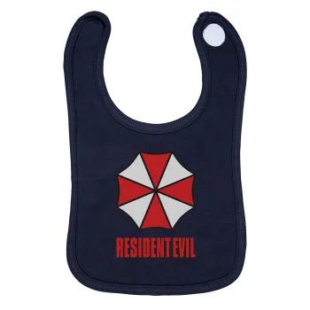 Resident Evil, Σαλιάρα με Σκρατς 100% Organic Cotton Μπλε (0-18 months)