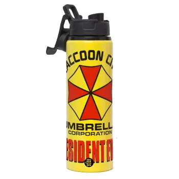 Resident Evil, Metallic water bottle with safety lid, 850ml aluminum