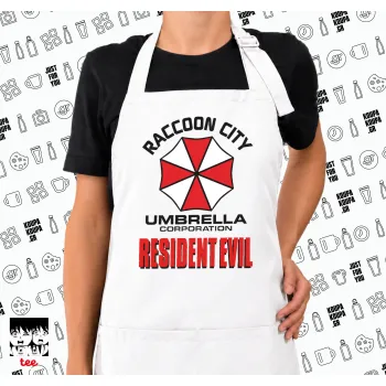 Resident Evil, Ποδιά μακριά Σεφ ολόσωμη με τσέπες white (ΕΝΗΛΙΚΩΝ)