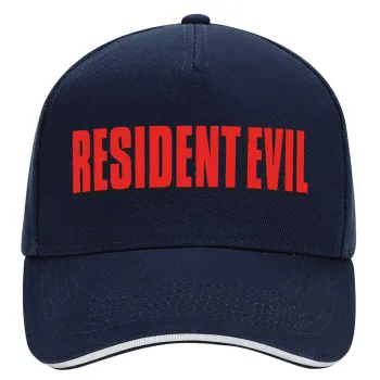 Resident Evil, DRILL Καπέλο Ενηλίκων Ultimate ΜΠΛΕ/ΛΕΥΚΟ, (100% ΒΑΜΒΑΚΕΡΟ, ΕΝΗΛΙΚΩΝ, UNISEX, ONE SIZE)