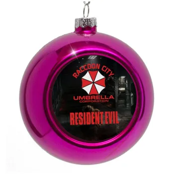 Resident Evil, Purple Christmas tree ornament bauble 8cm