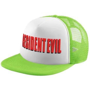 Resident Evil, Child's Soft Trucker Hat with Green/White Mesh (POLYESTER, CHILDREN'S, ONE SIZE)