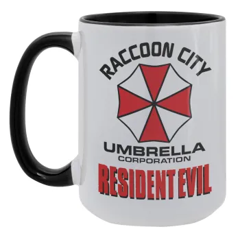 Resident Evil, Κούπα Mega 15oz, κεραμική Μαύρη, 450ml
