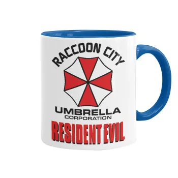 Resident Evil, Κούπα χρωματιστή μπλε, κεραμική, 330ml