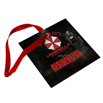 Resident Evil, Christmas ornament, glass square ornament 9x9cm