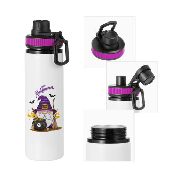 Happy Halloween (Χαλοουίν), Metallic water bottle with safety lid, 850ml aluminum