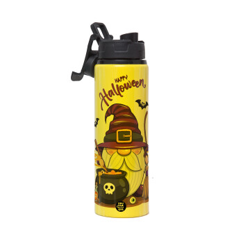 Happy Halloween (Χαλοουίν), Metallic water bottle with safety lid, 850ml aluminum