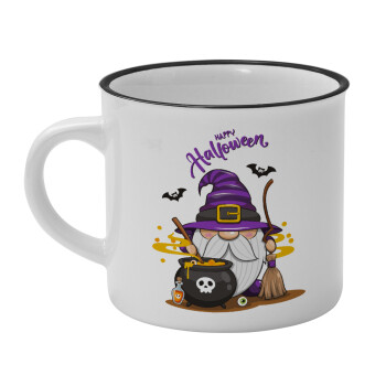 Happy Halloween (Χαλοουίν), Κούπα κεραμική vintage Λευκή/Μαύρη 230ml
