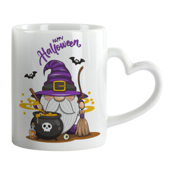 Happy Halloween (Χαλοουίν), Mug heart handle, ceramic, 330ml
