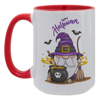 Happy Halloween (Χαλοουίν), Κούπα Mega 15oz, κεραμική Κόκκινη, 450ml