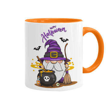 Happy Halloween (Χαλοουίν), Mug colored orange, ceramic, 330ml
