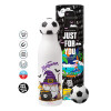 Soccer Metal mug thermos, double wall, 550ml