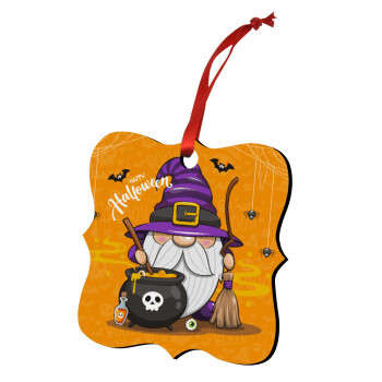 Happy Halloween (Χαλοουίν), Στολίδι Χριστουγεννιάτικο στολίδι polygon ξύλινο 7.5cm