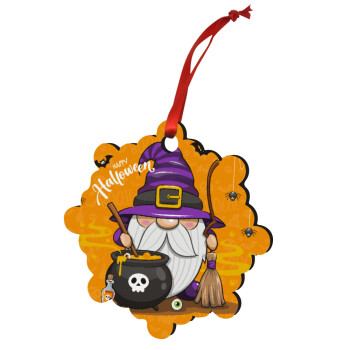 Happy Halloween (Χαλοουίν), Στολίδι Χριστουγεννιάτικο στολίδι snowflake ξύλινο 7.5cm