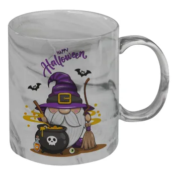 Happy Halloween (Χαλοουίν), Κούπα κεραμική, marble style (μάρμαρο), 330ml