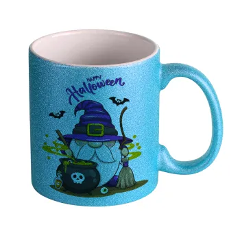 Happy Halloween (Χαλοουίν), Κούπα Σιέλ Glitter που γυαλίζει, κεραμική, 330ml