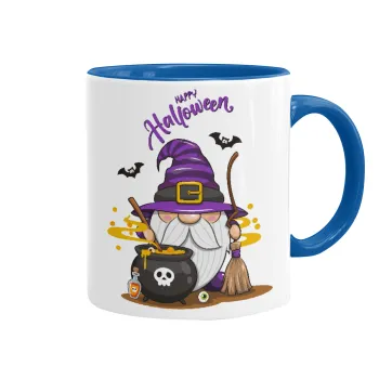 Happy Halloween (Χαλοουίν), Κούπα χρωματιστή μπλε, κεραμική, 330ml