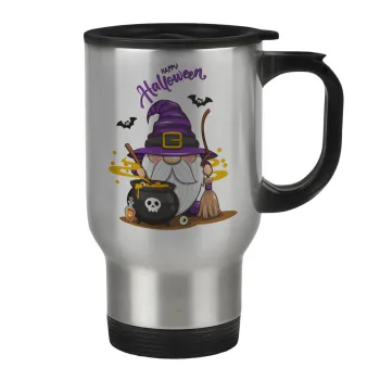 Happy Halloween (Χαλοουίν), Κούπα ταξιδιού ανοξείδωτη με καπάκι, διπλού τοιχώματος (θερμό) 450ml
