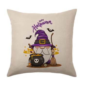 Happy Halloween (Χαλοουίν), Μαξιλάρι καναπέ ΛΙΝΟ 40x40cm περιέχεται το  γέμισμα