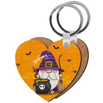 Happy Halloween (Χαλοουίν), Μπρελόκ Ξύλινο καρδιά MDF