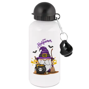 Happy Halloween (Χαλοουίν), Metal water bottle, White, aluminum 500ml