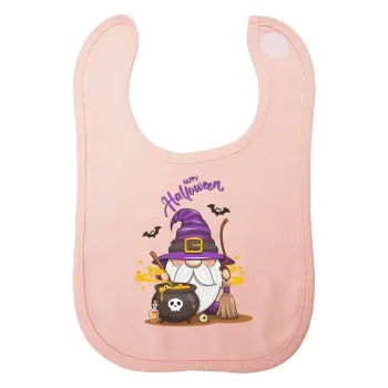 Happy Halloween (Χαλοουίν), Σαλιάρα με Σκρατς ΡΟΖ 100% Organic Cotton (0-18 months)