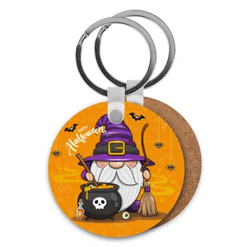 Happy Halloween (Χαλοουίν), Μπρελόκ Ξύλινο στρογγυλό MDF Φ5cm