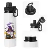 Metal water bottle with safety cap, aluminum 850ml