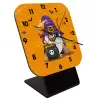 Quartz Wooden table clock with hands (10cm)