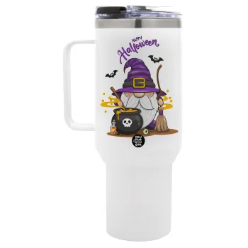 Happy Halloween (Χαλοουίν), Mega Tumbler με καπάκι, διπλού τοιχώματος (θερμό) 1,2L