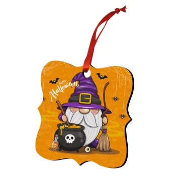 Happy Halloween (Χαλοουίν), Στολίδι Χριστουγεννιάτικο στολίδι polygon ξύλινο 7.5cm