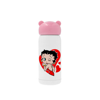 Betty Boop, Ροζ ανοξείδωτο παγούρι θερμό (Stainless steel), 320ml