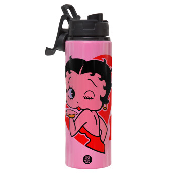 Betty Boop, Metallic water bottle with safety lid, 850ml aluminum