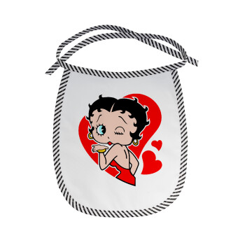 Betty Boop, Σαλιάρα μωρού αλέκιαστη με κορδόνι Μαύρη